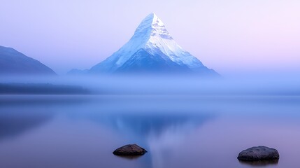 Majestic mount kailash in monsoon mist scenic landscape photography serene atmosphere ethereal viewpoint nature's beauty