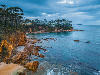 Cloudy Sunrise Seascape at Denhams Beach
