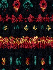Seamless Linen Knit Textile Background with Colorful Geometric Patterns And Shapes