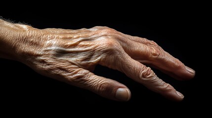Fototapeta premium An Elderly Persons Hand Showing The Effects Of Age