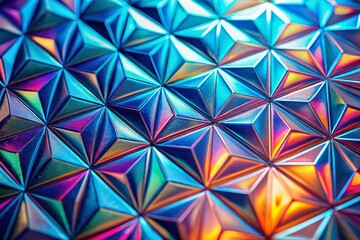 Minimalist Futuristic Holographic Pattern Design - Abstract Geometric Background