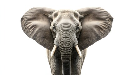 Obraz premium Majestic African Elephant Close Up Portrait