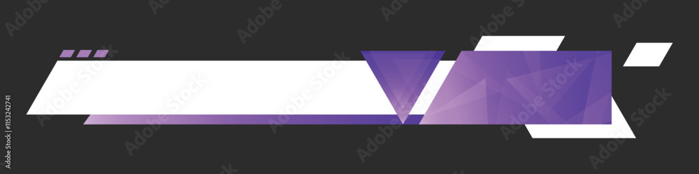 Wall mural lower third banner. broadcast news lower third banner template design. lower third bar template for 