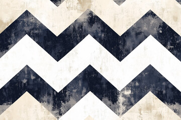A modern chevron zigzag design in neutral tones, white background.
