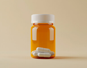 Pills in Amber Bottle