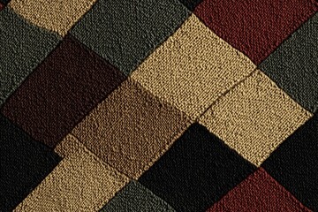 Seamless Linen Knit Textile Background with Colorful Geometric Patterns And Shapes