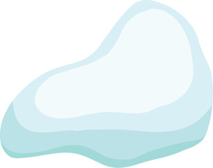 Snow cap. Snowballs and snow drifts winter decoration snowy elements. Christmas cartoon vector isolated icon