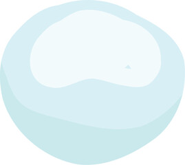 Snow cap. Snowballs and snow drifts winter decoration snowy elements. Christmas cartoon vector isolated icon