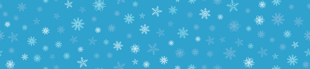 Winter seamless pattern with snowflakes
