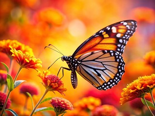 Monarch Butterfly with Bokeh Background - Soft Focus Nature Photography