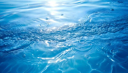 Obraz premium water bubbles that are floating in a pool