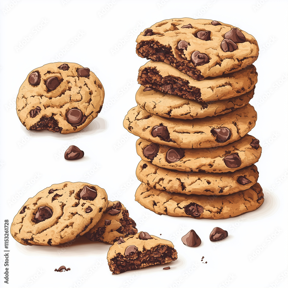 Sticker chocolate chip cookies