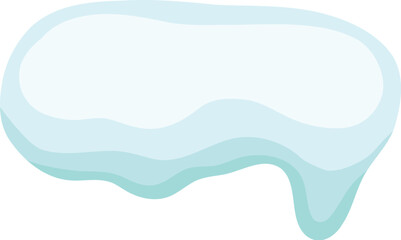 Snow cap. Snowballs and snow drifts winter decoration snowy elements. Christmas cartoon vector isolated icon