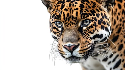 Obraz premium Majestic Jaguar Close Up Portrait Showing Detail