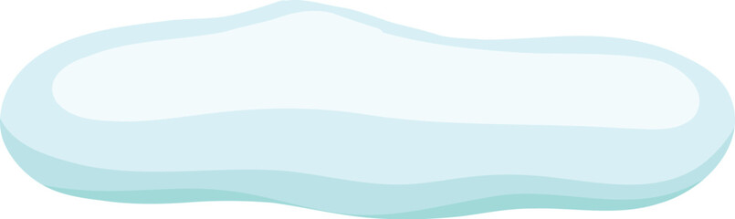 Snow cap. Snowballs and snow drifts winter decoration snowy elements. Christmas cartoon vector isolated icon