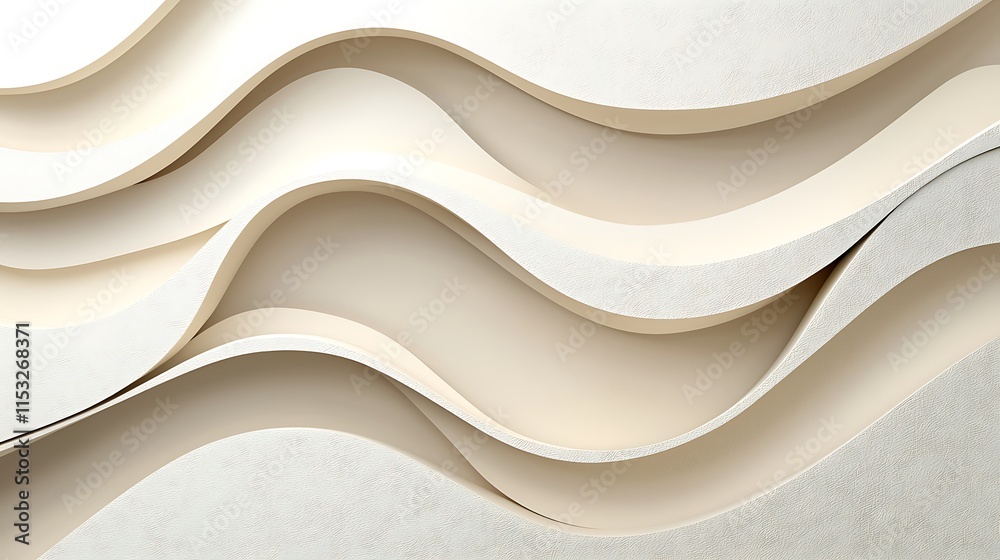 Poster Abstract Beige Wave Pattern Design Background