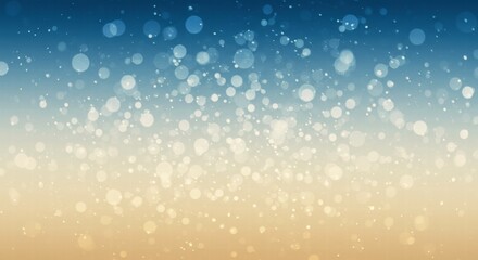 Obraz premium Serene Blue and Gold Bokeh: Abstract Background of shimmering lights, perfect for elegant designs and calming atmospheres. 