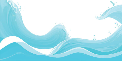 Abstract green and blue watercolor texture mimicking ocean waves, with a transparent background. Perfect for water wave and ocean-inspired graphics, banners, and design projects.

