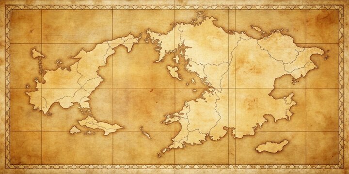 Vintage Santorini map: Blank, ready for your infographic designs.  Perfect for travel brochures.