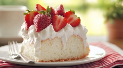 Delicious Strawberry Angel Food Cake: A Slice of Sweetness