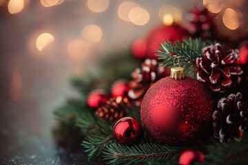 Fototapeta premium Festive Christmas Decoration for Holiday Celebrations and Events