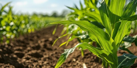 Obraz premium Corn plants are vulnerable to damage caused by environmental stress and diseases, including both biotic and abiotic stress factors affecting corn cultivation in the field.