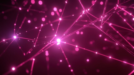 Fototapeta premium Dynamic Neon Connections in Abstract Form