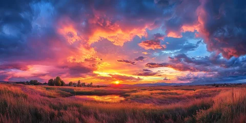 Vibrant sunsets create a stunning contrast against very cloudy skies, showcasing the beauty of nature with mesmerizing colors and dramatic cloud formations during the sunset.