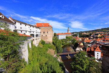 Obraz premium State Castle and Chateau Cesky Krumlov at Cesky Krumlov, a city in the South Bohemia region of the Czech Republic (Czechia)
