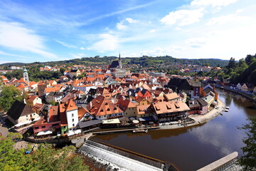 Cesky Krumlov, a city in the South Bohemia region of the Czech Republic (Czechia)