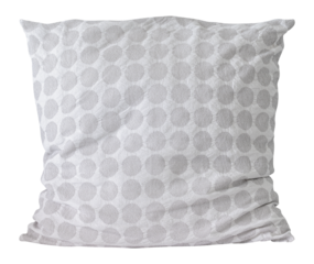 White backrest pillow with cycle grey pattern