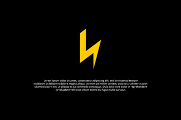 letter h electricity and flash logo design