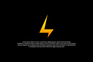 lightning and electricity letter l logo