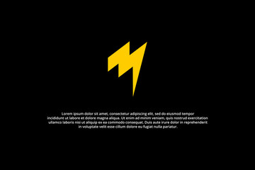 letter m and electricity logo design