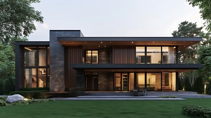 Luxurious modern home featuring innovative architecture, displayed in high-resolution imagery
