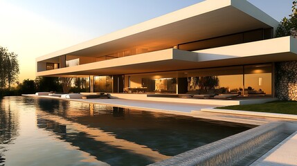 Luxurious modern home featuring innovative architecture, displayed in high-resolution imagery