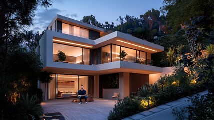 Luxurious modern home featuring innovative architecture, displayed in high-resolution imagery