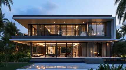 Luxurious modern home featuring innovative architecture, displayed in high-resolution imagery