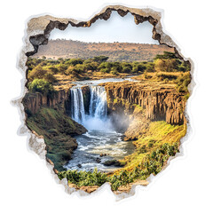  Blue Nile Falls Ethiopia sticker 