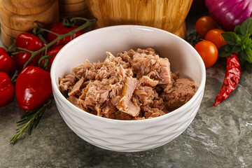 Canned tuna fish for salad