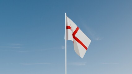 England flag on blue sky 3d illustration image