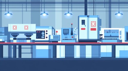 Obraz premium Modern Automated Factory Production Line Machinery