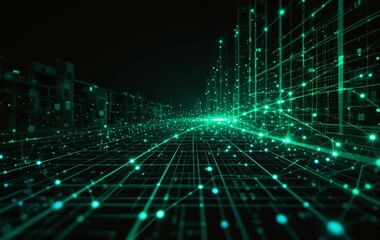 high-tech abstract design featuring holographic.