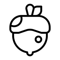 Acorn Line Icon