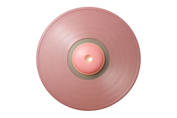 3D Vinyl Record with Transplant Background, Modern Retro Music Design