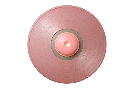 3D Vinyl Record with Transplant Background, Modern Retro Music Design