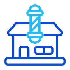 Barbershop Duoline Icon