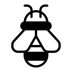 Bee Glyph Icon