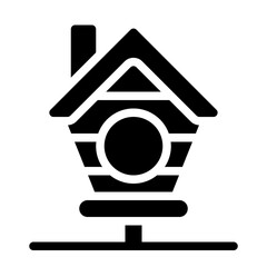 Bird House Solid Icon