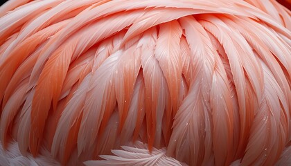 Fototapeta premium A Close Up View Of Pink Flamingo Feathers
